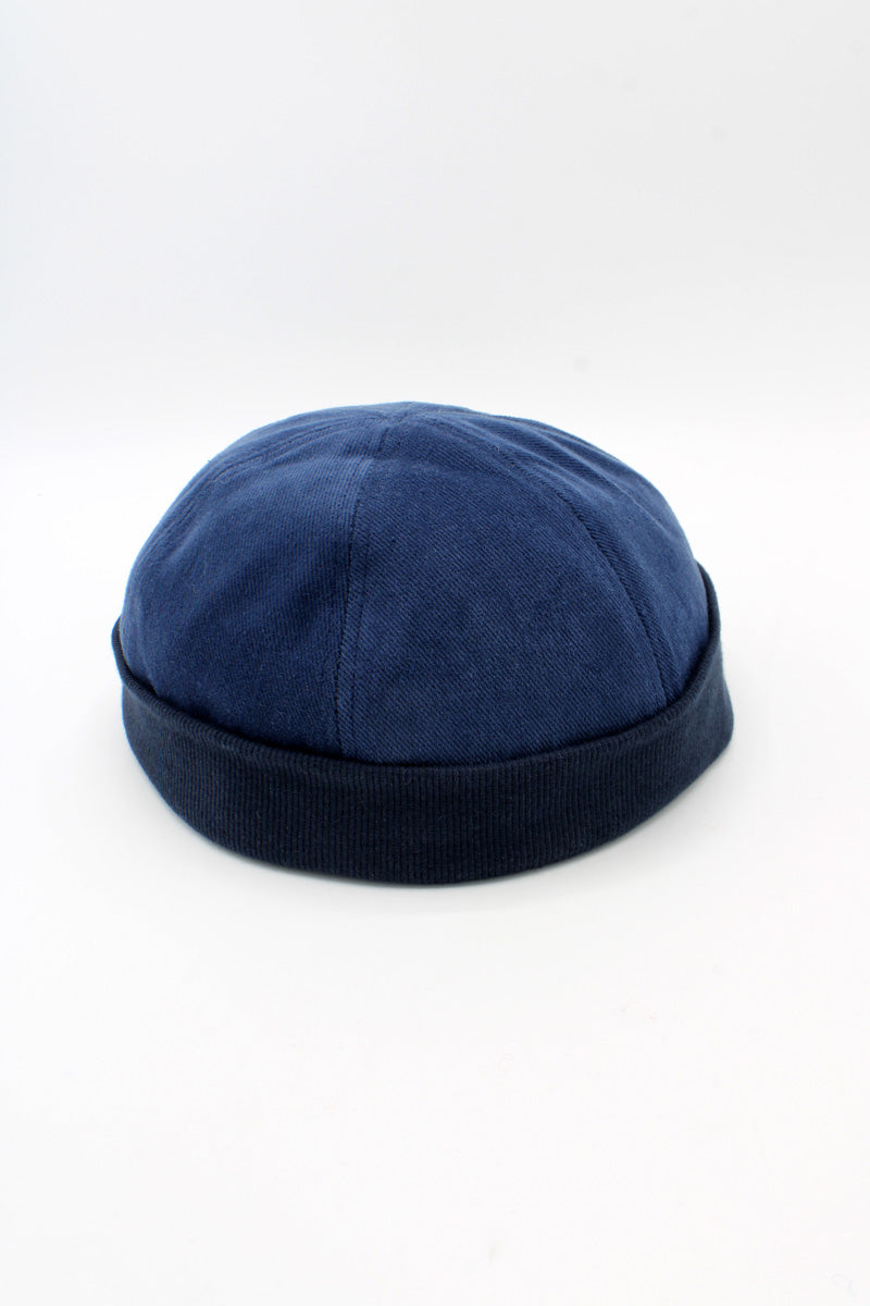 Bonnet Miki en coton marine clair, bonnet docker marin