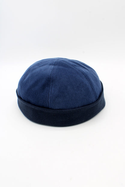 Bonnet Miki en coton marine clair, bonnet docker marin