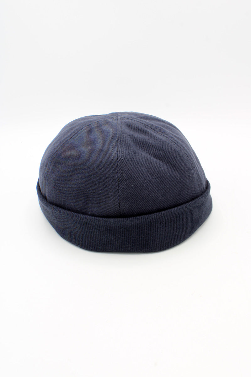 Bonnet Miki en coton marine, bonnet docker marin
