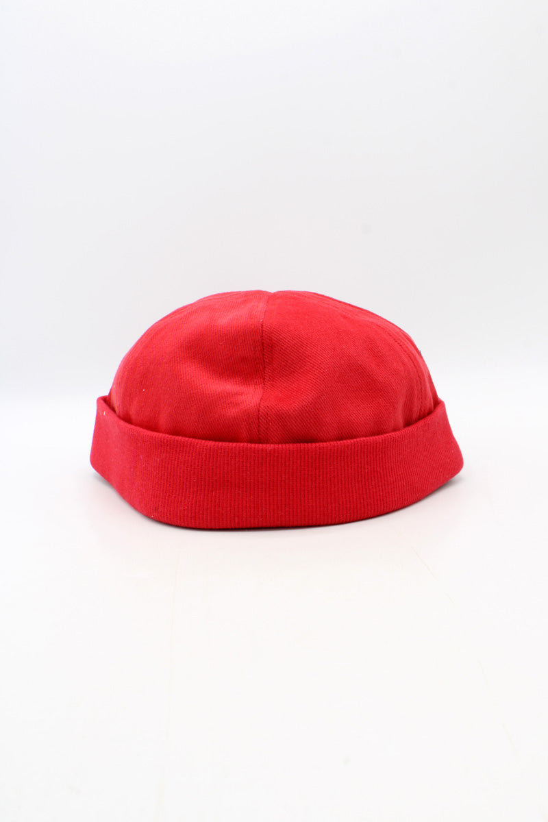 Bonnet Miki en coton rouge, bonnet docker marin