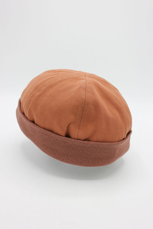 Bonnet Miki en coton rouille, bonnet docker marin