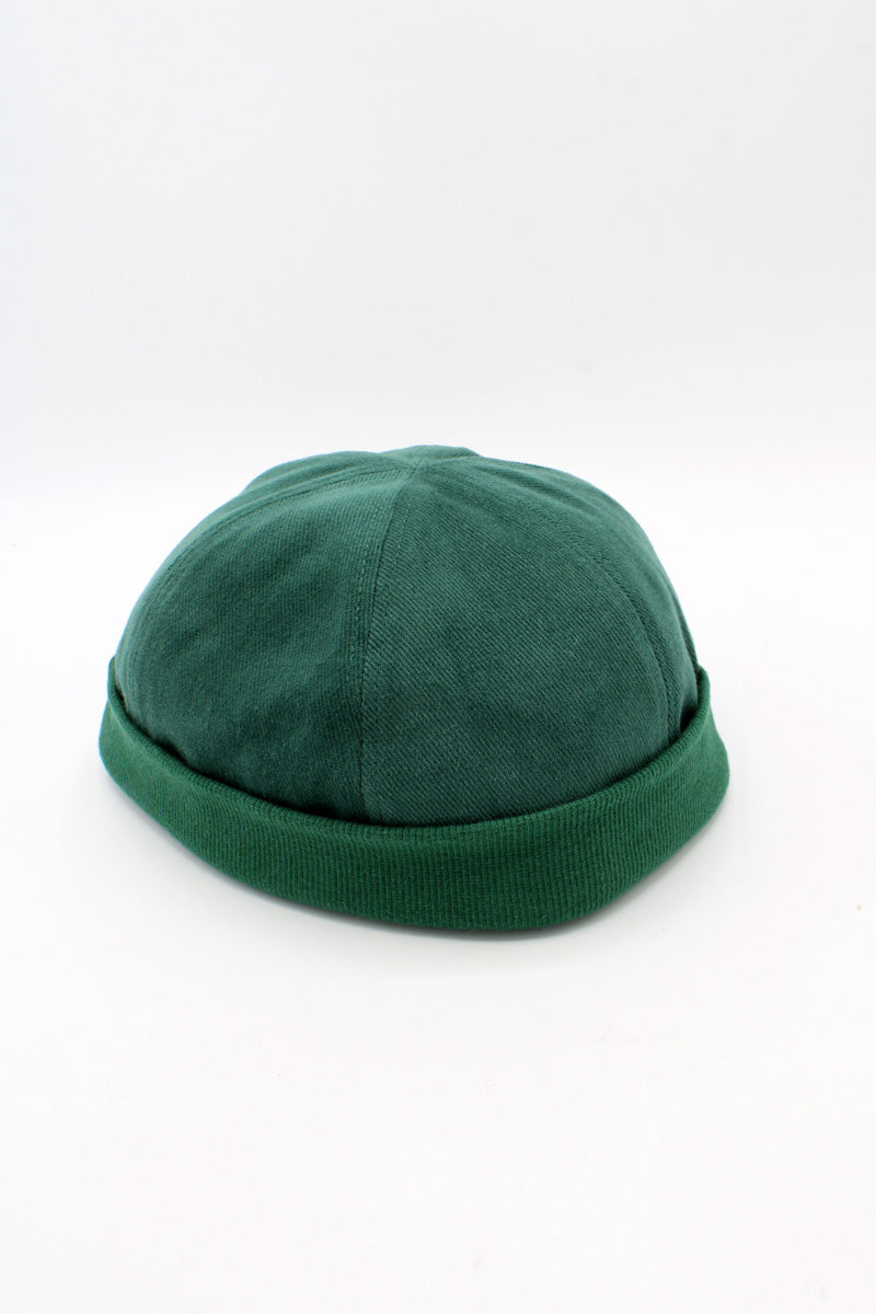 Bonnet Miki en coton vert sapin, bonnet docker marin