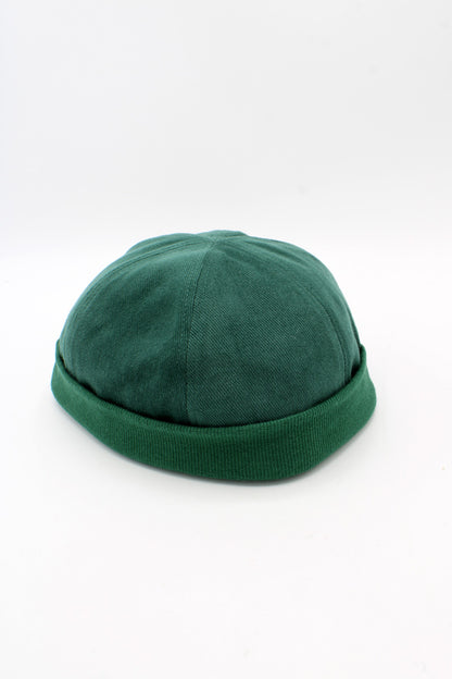 Bonnet Miki en coton vert sapin, bonnet docker marin