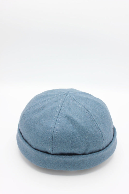 Bonnet Miki en laine bleu ciel, bonnet docker marin