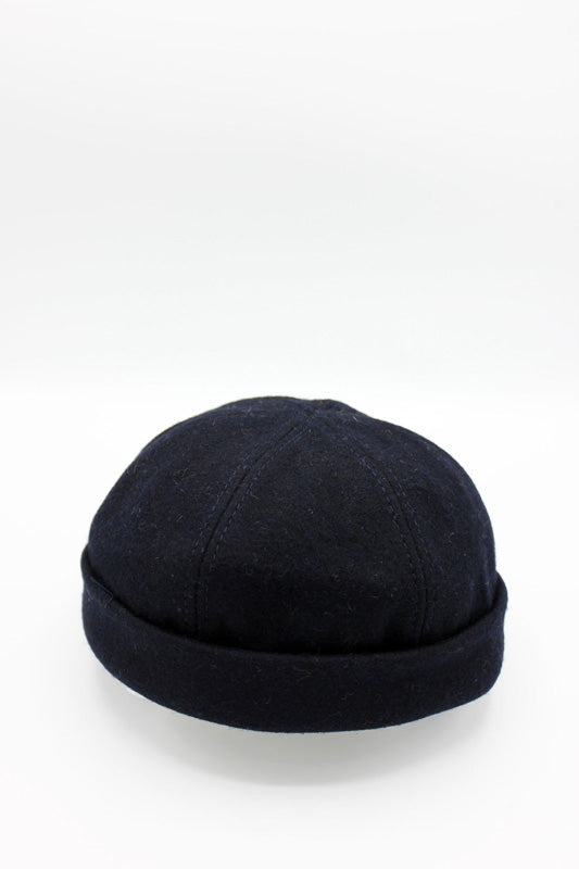 Bonnet Miki en laine marine, bonnet docker marin