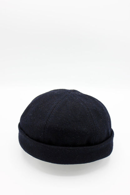 Bonnet Miki en laine marine, bonnet docker marin