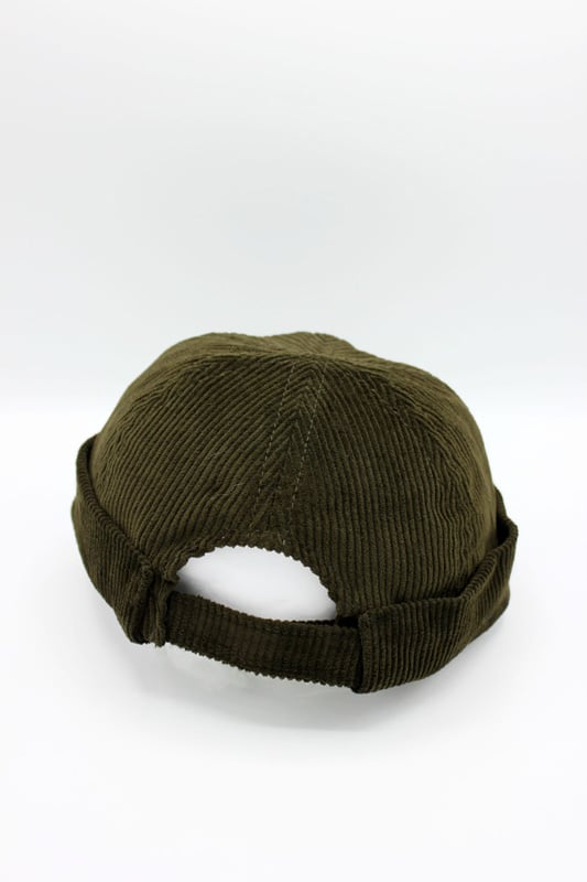 Bonnet Miki en velours kaki, bonnet docker marin
