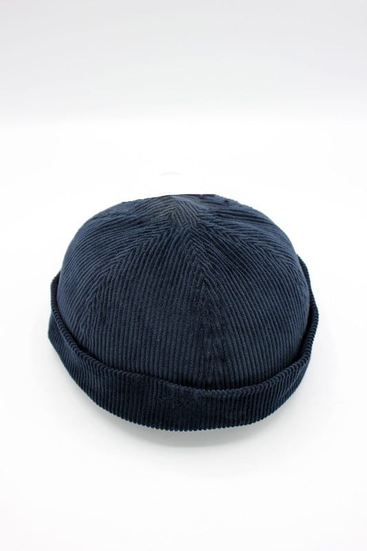 Bonnet Miki en velours marine, bonnet docker marin