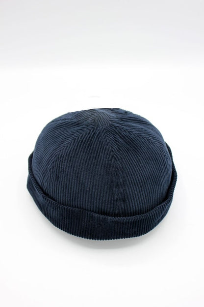 Bonnet Miki en velours marine, bonnet docker marin
