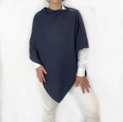 Poncho femme 1784 coloris Gris anthracite