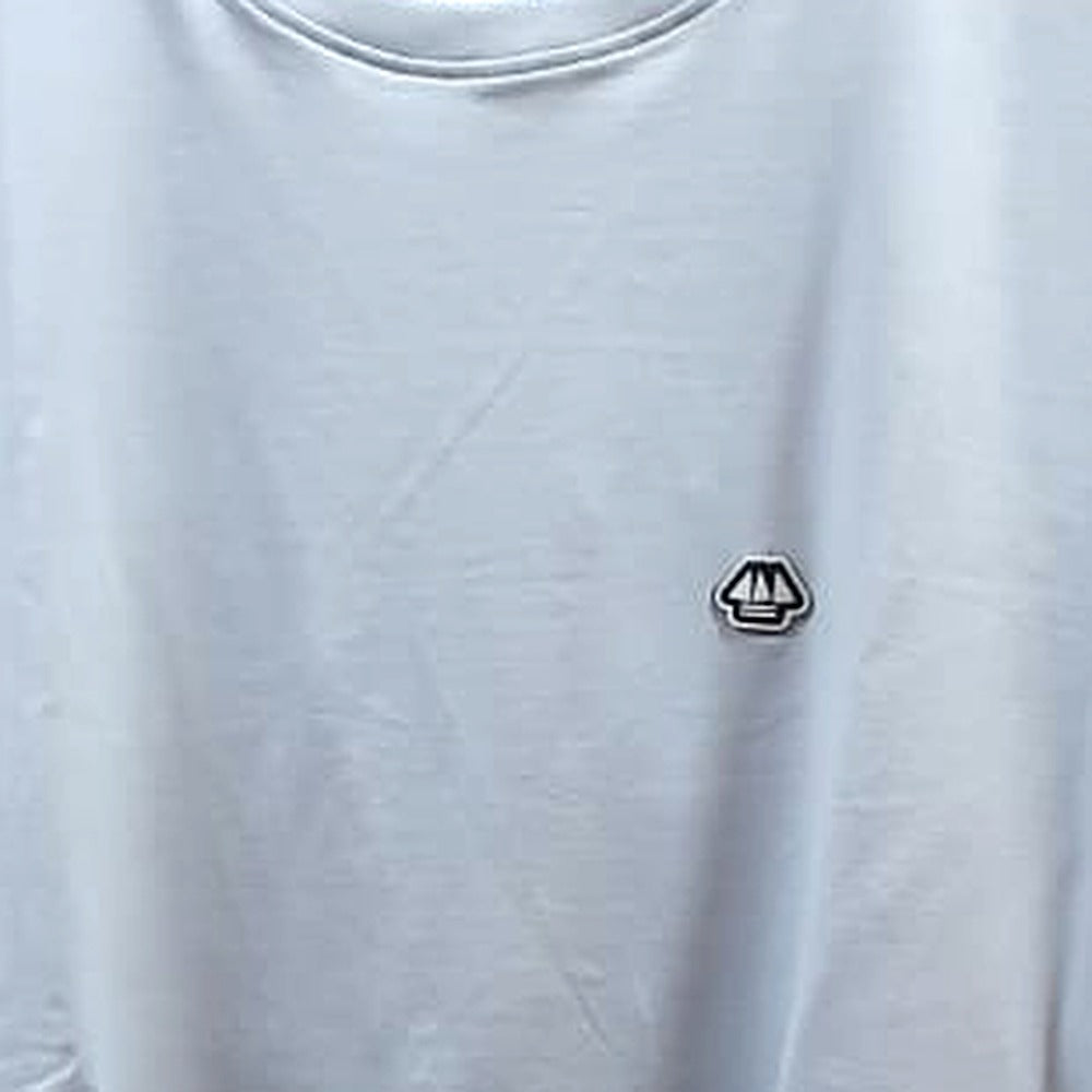 T-shirt Romain Hublot perle, détail du tissu et du logo