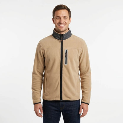 Veste polaire zippée homme Lorient Edouard Riley's coloris beige